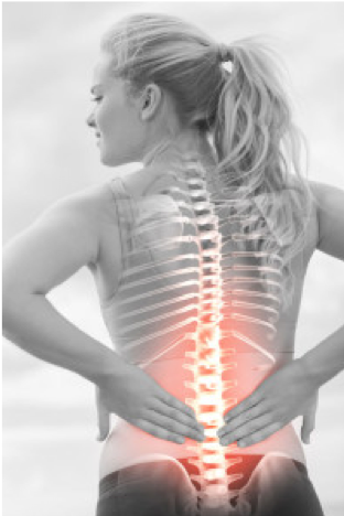 woman with back pain